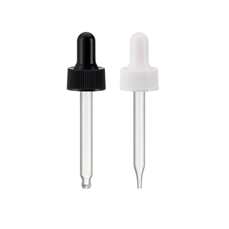 20-400 Black/White Glass Dropper