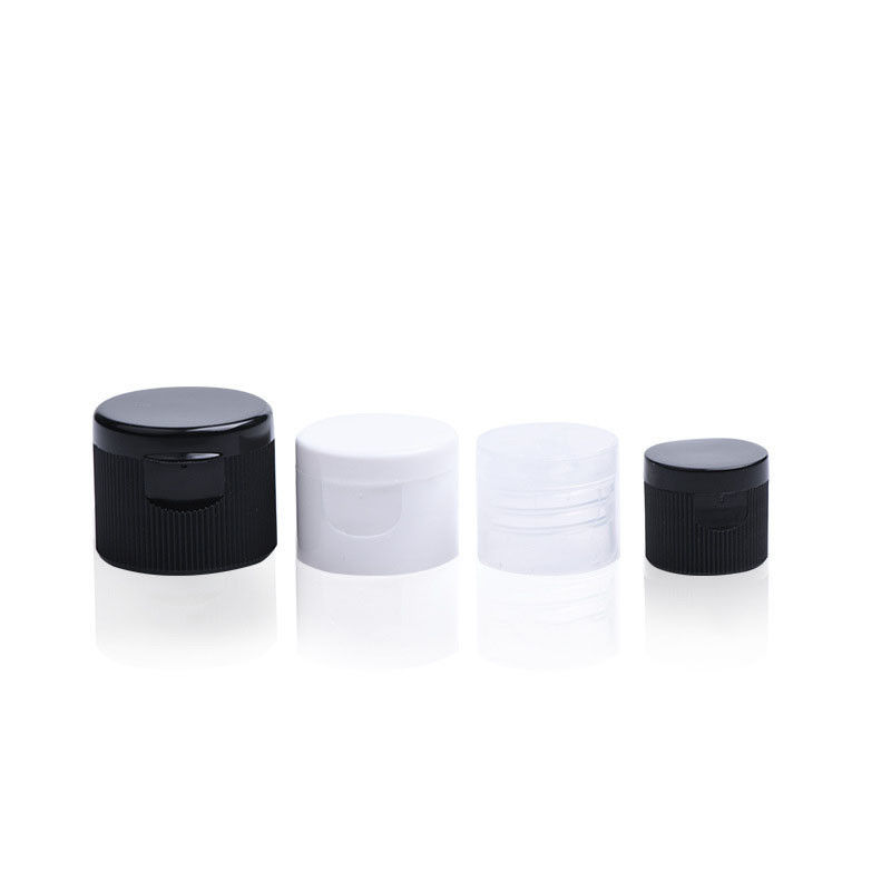 18mm 20mm 24mm 28mm  Cap, disc top, black/ white, matt, PP