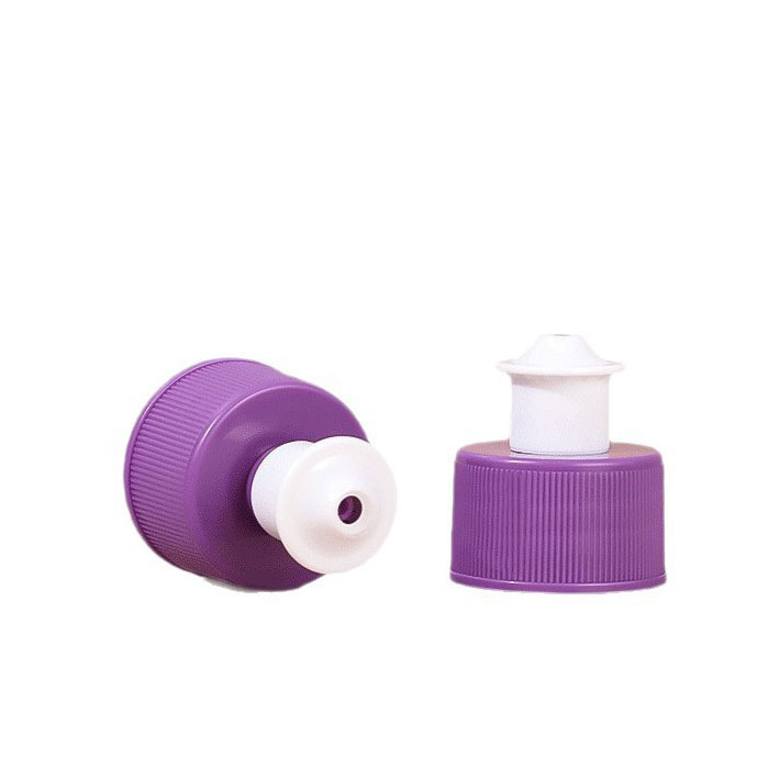 Purple + White  Push & pull Cap