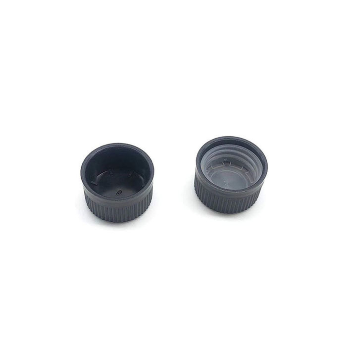 PP Plastic Black Caps With Tamper-Evident Function And Plastic Insert