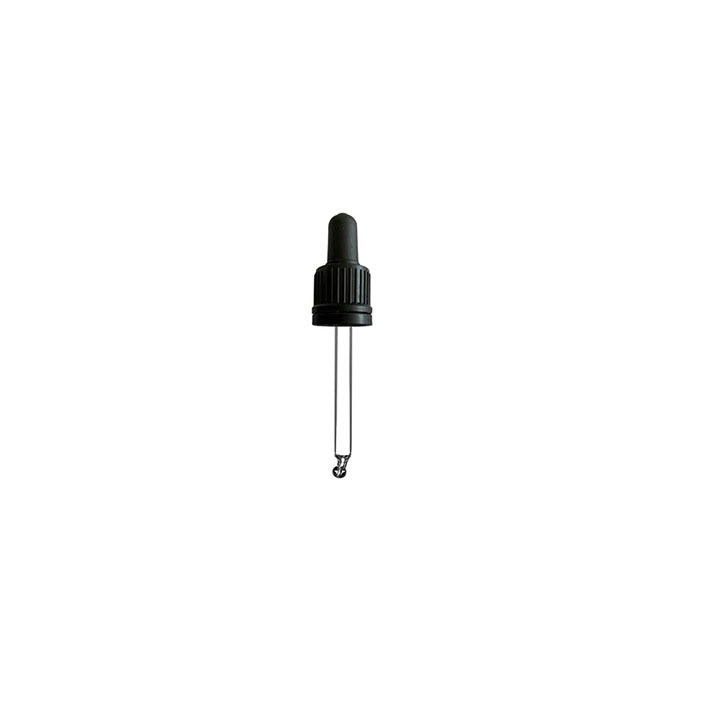 Pipette Black, 0.7ml TPE Bulb, Glass Stem (for 10ml 30ml CBD/ Essential Oils Bottle)