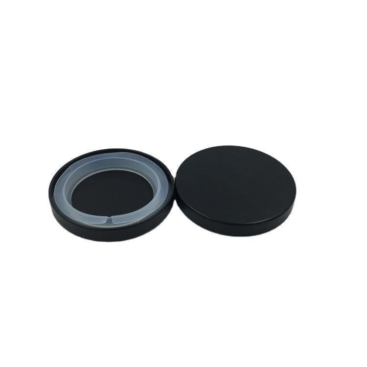 Black Metal Candle Vessel Lids With Silicone Sealing