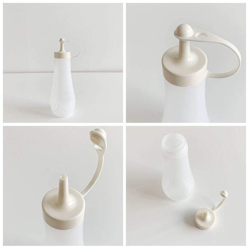 Plastic Pointed Mouth Ketchup Salad Sauce Squeezing Bottles Dispenser