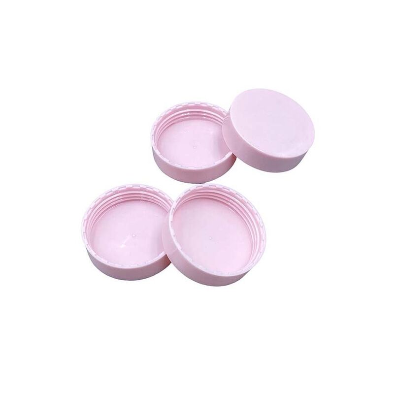 47 mm Plastic Caps, PINK Smooth PE Lined Caps