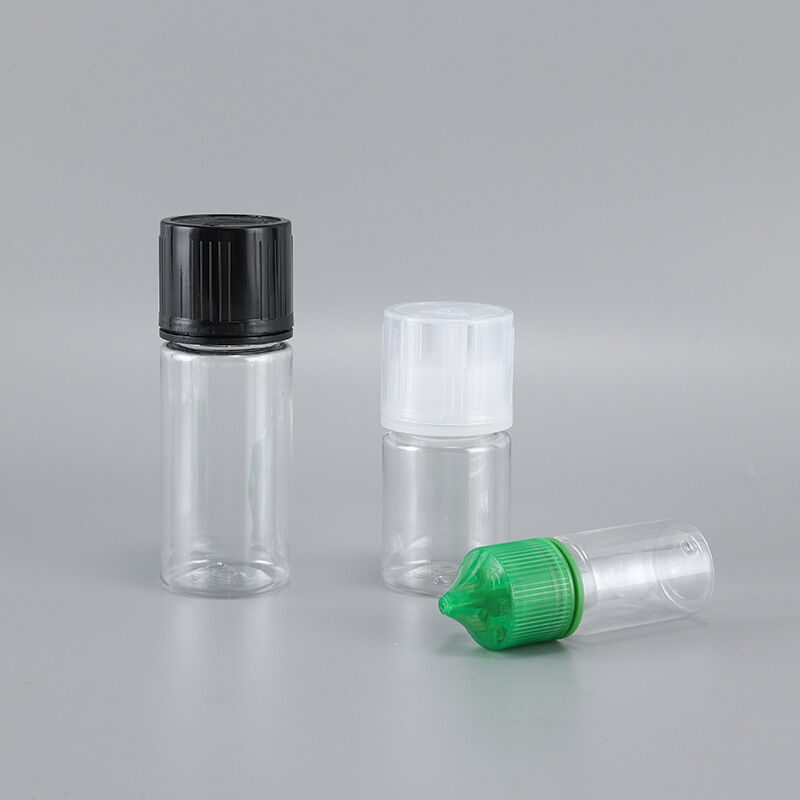 10ml Clear Boston Round bottle With Tamper-Evident Cap