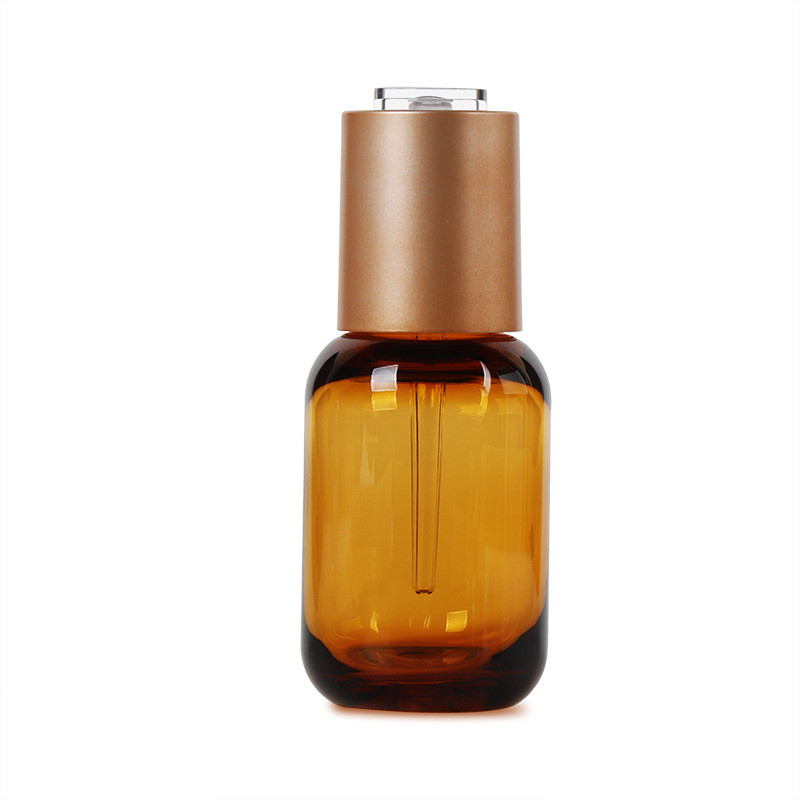 20/30ml customizable essential oil bottle/PET thickened brown dropper bottle/spinning essence bottle/dispensing bottle