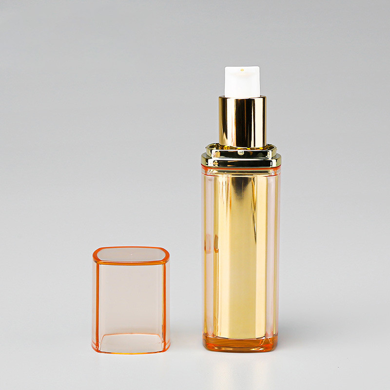 15ml 30ml airless bottle, color square double layer emulsion essence bottle, cosmetic packaging