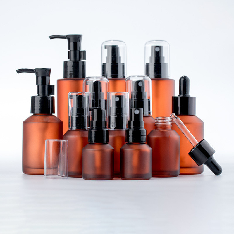 Light-proof glass spray toner moisturizing alcohol spray bottle, lotion pump, essential oil cosmetic bottle, brown dropp