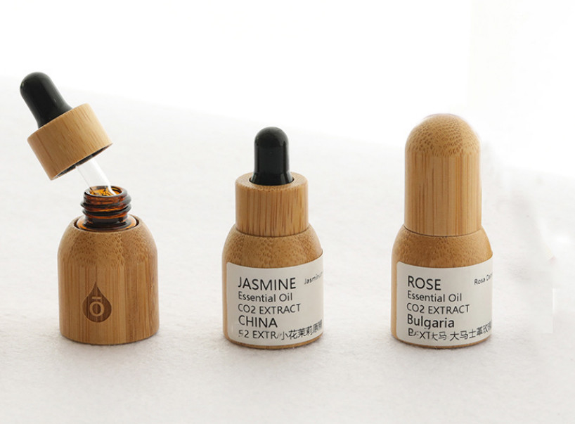 Mini 2ml Dropper Bottle with Natural Bamboo Cap