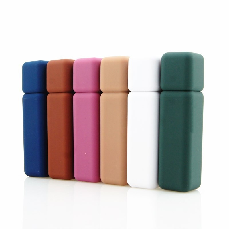 5ML Hot Sale Empty Luxury Rubber Paint Soft Touch Square Plastic Lipgloss / Lipstick/ eyelashes Packaging Tube Lip Gloss